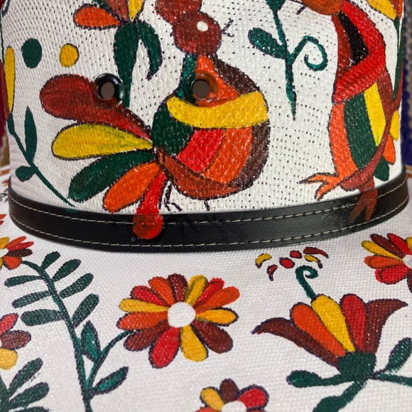 Hand painted cowboy garden festival hat - Picture 7 of 15